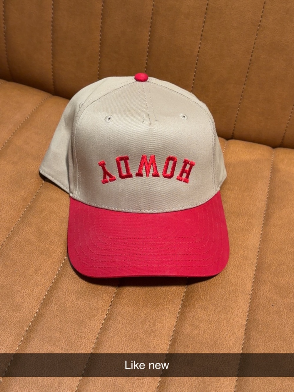 Buckle Beige and Red Two-Tone trucker Cap